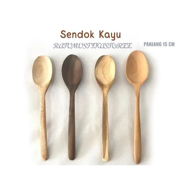 Sendok madu sup kayu 15 x 3 cm permukaan halus foodgrade tahan jamur, Foodgrade