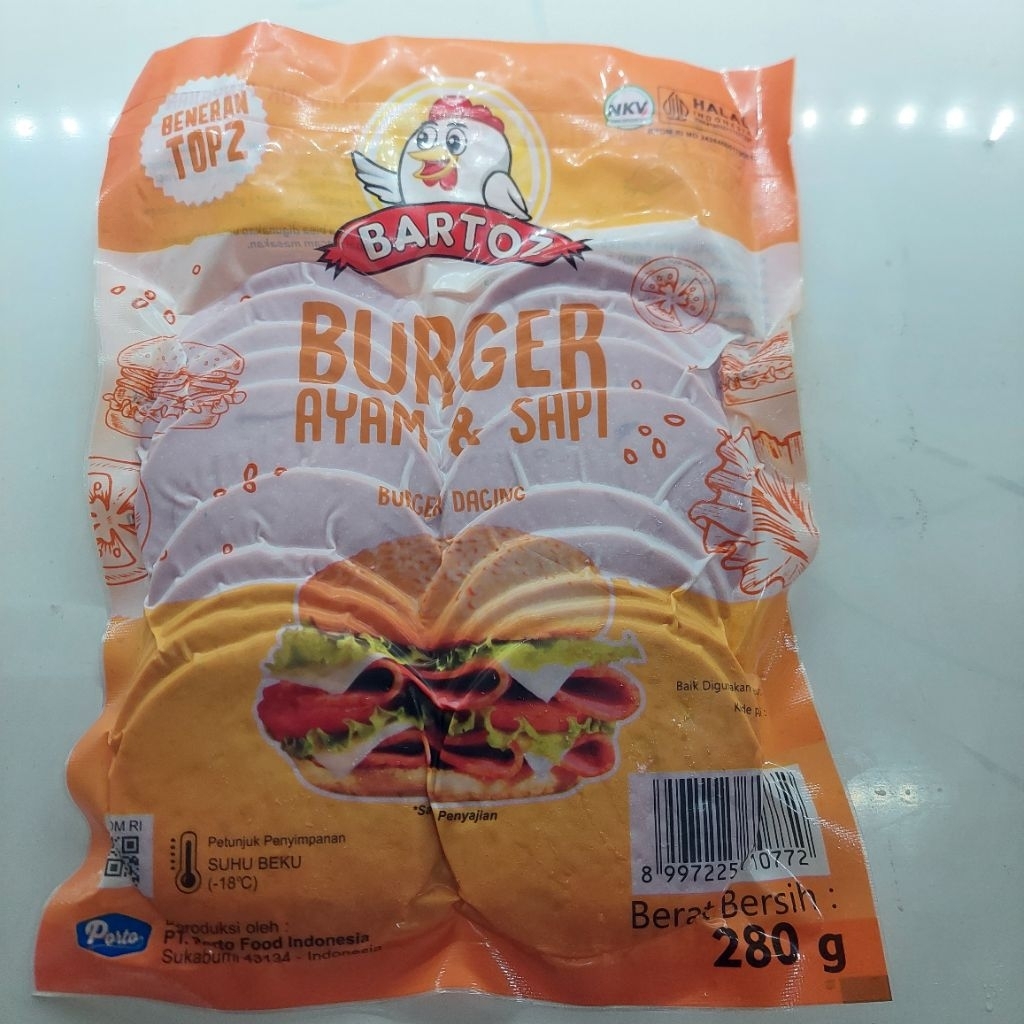 

BURGER AYAM DAN SAPI BARTOZ /BURGER ISI 20