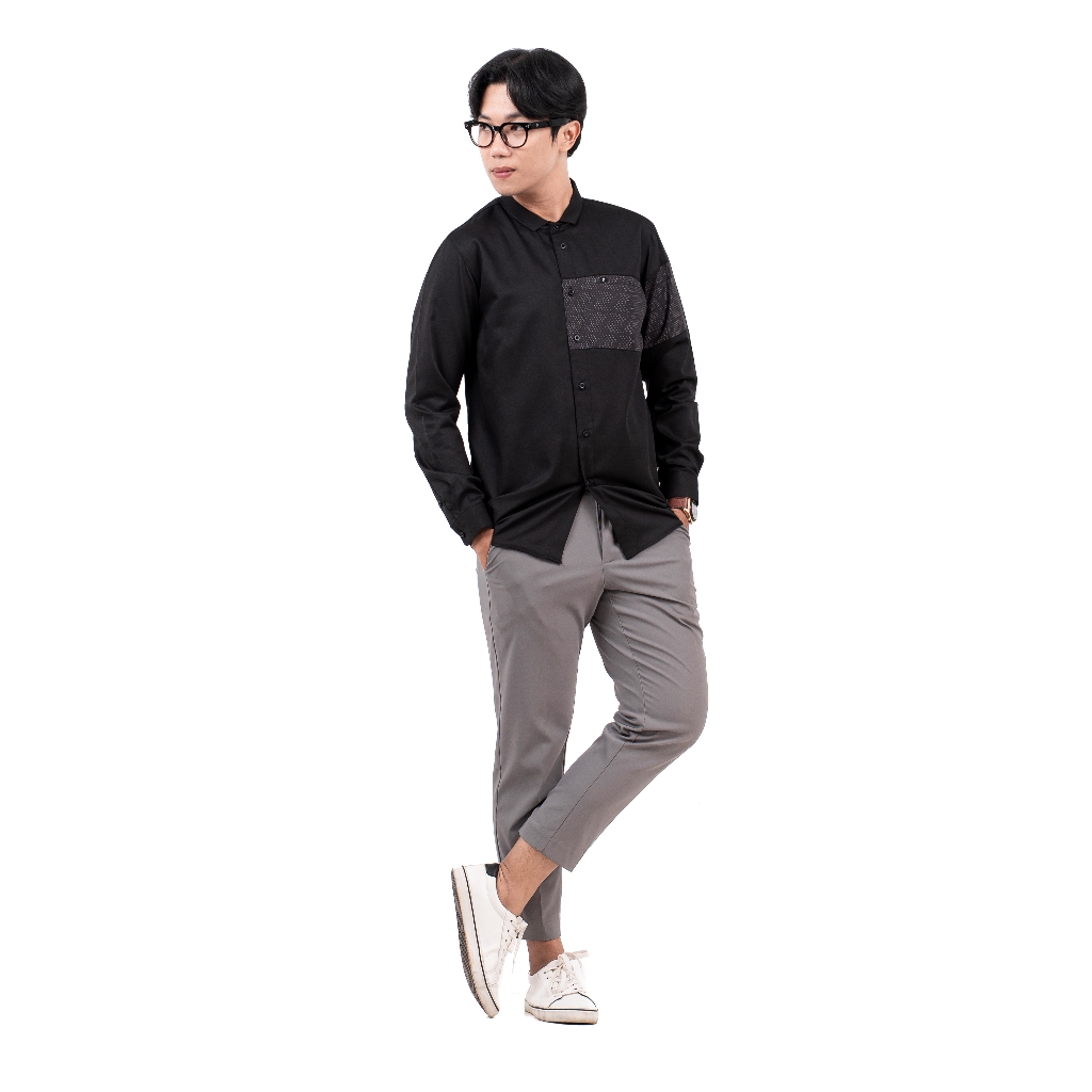 Haydar Long- Fadkhera Official Baju Koko Pria Dewasa Lengan Panjang