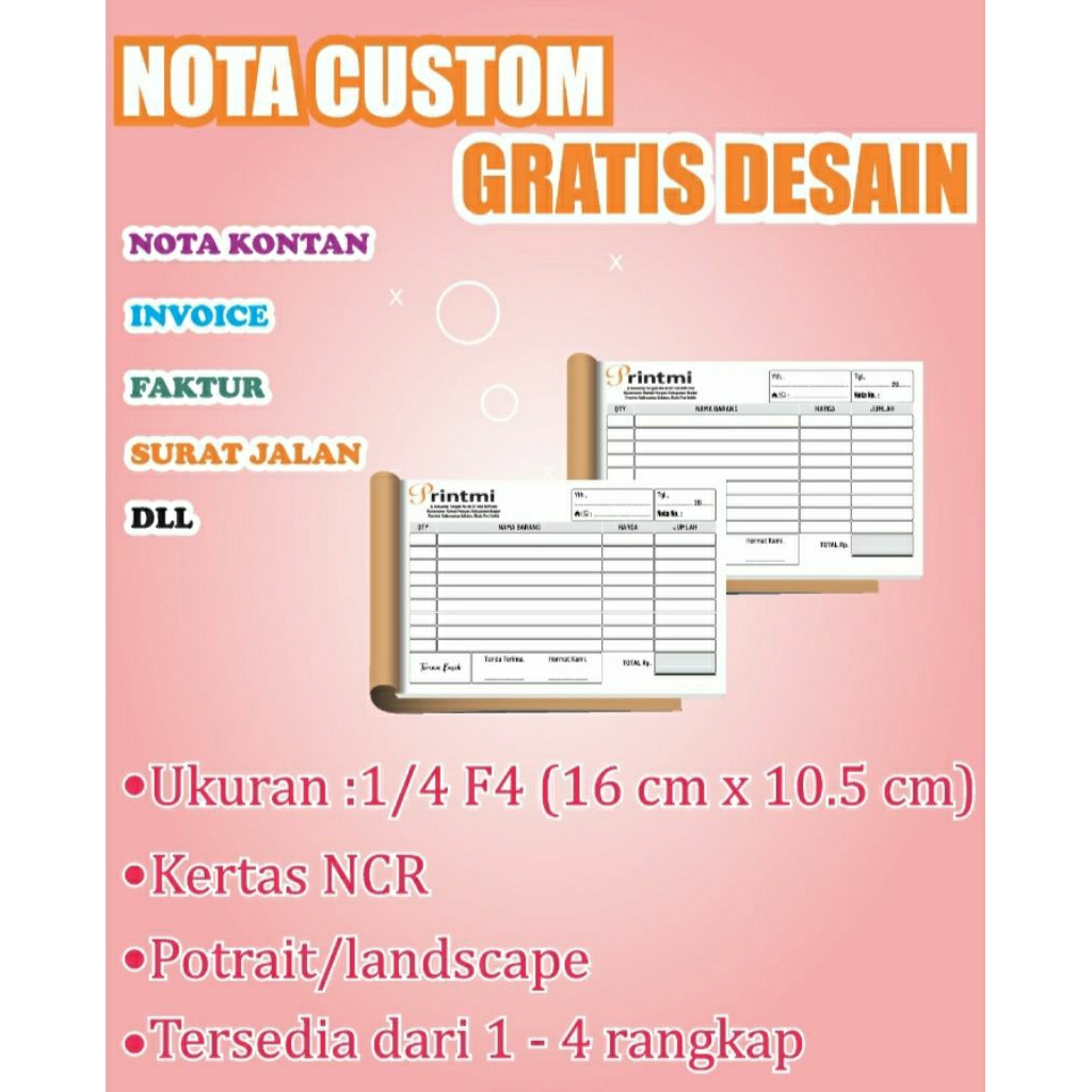 

Nota CUSTOM 1/4 Folio FULL COLOR