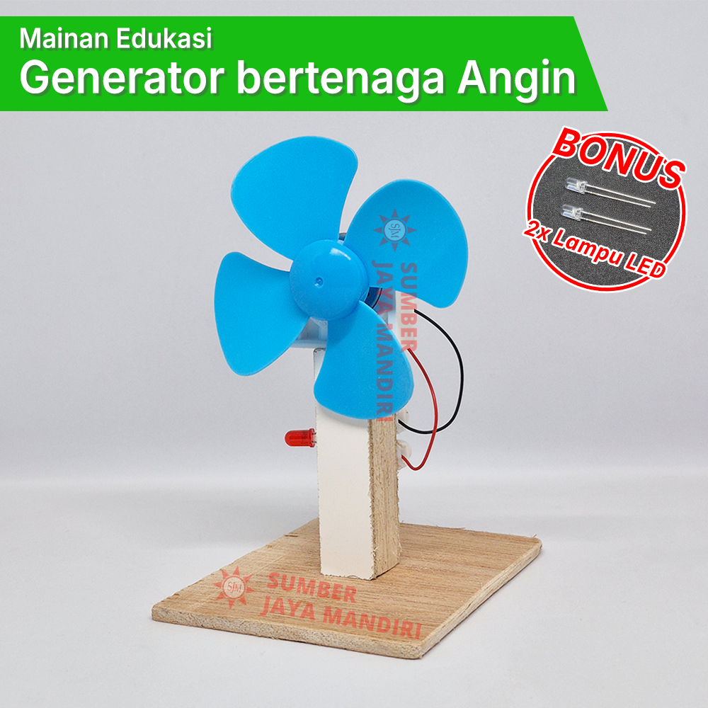 DIY Generator Listrik tenaga Angin / Pembangkit Listrik tenaga Angin / Mainan Edukasi / Praktek /  P