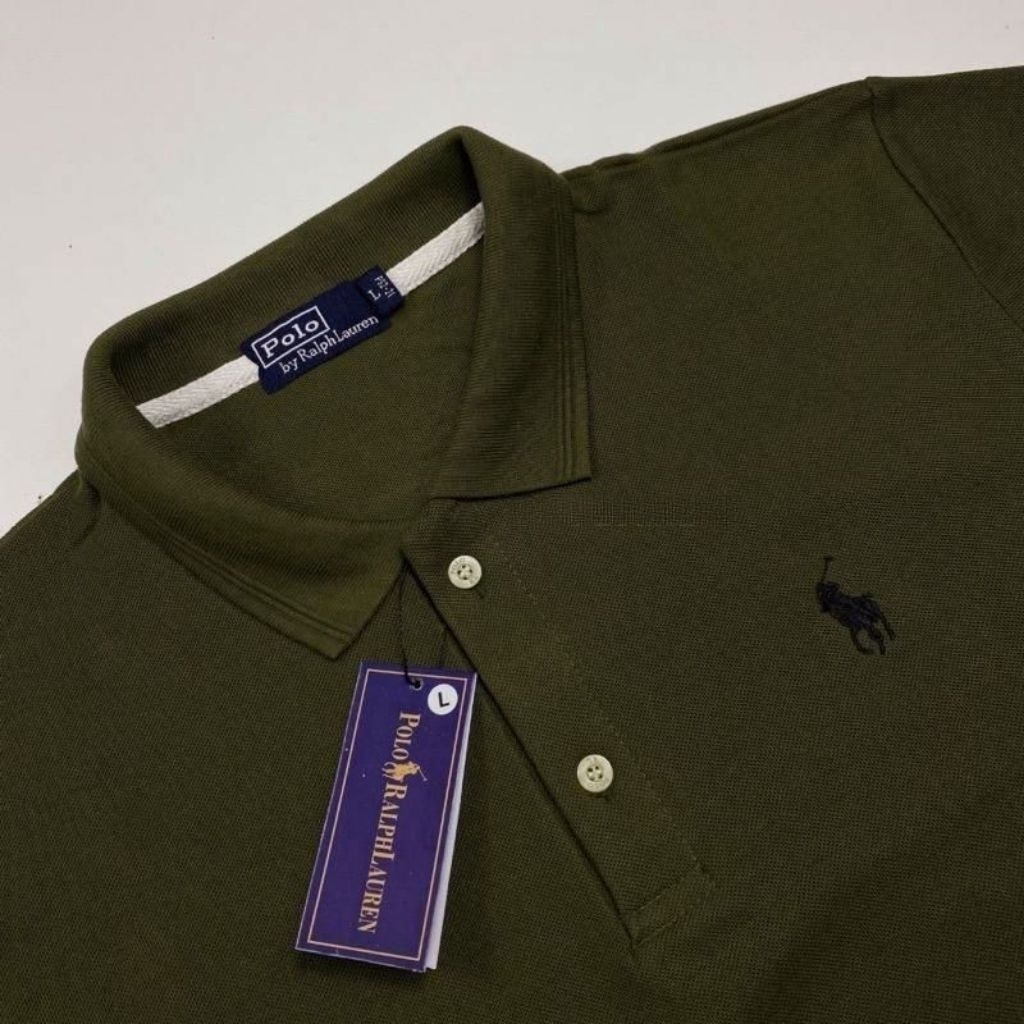 Kaos Kerah Polo Shirt polos Pria /  Kaos Polo Kerah HIJAU ARMY SIZE Ukuran. 2XL 3XL 4XL /  Big Size 