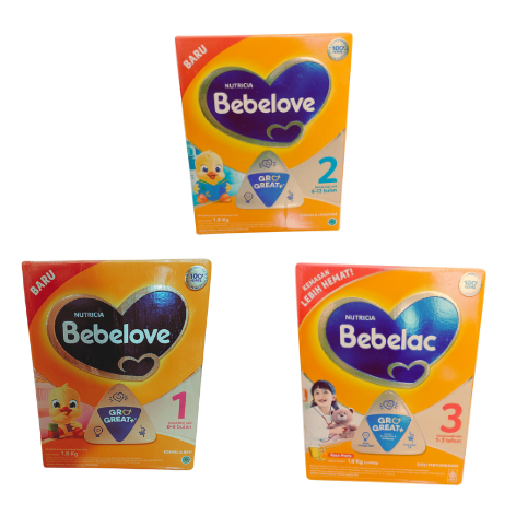 

susu Formula Bebelove 1800 GR Bebelove 1, 2, 3 Vanilla susu formula anak