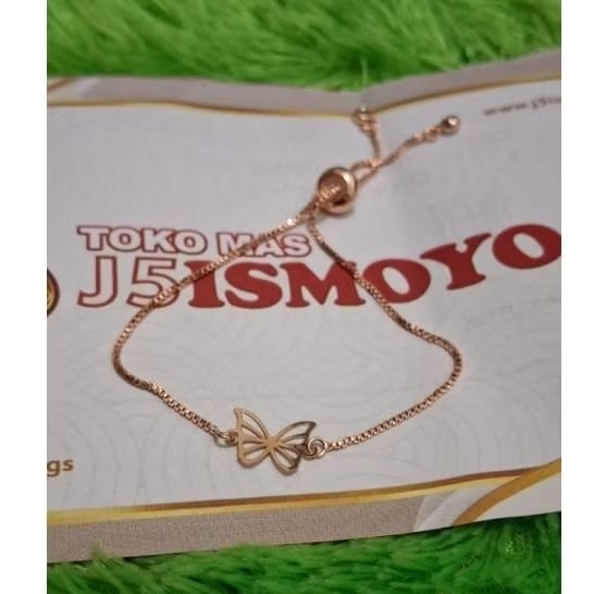 Gelang Tali Serut Rose Gold KUPU 0,1gram Semar Ismoyo J5