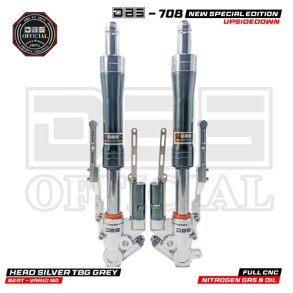 DBS 708 New Special Edition Upside Down Shock Depan Komplit Beat  Scoopy Genio Vario-160CBS Full CNC