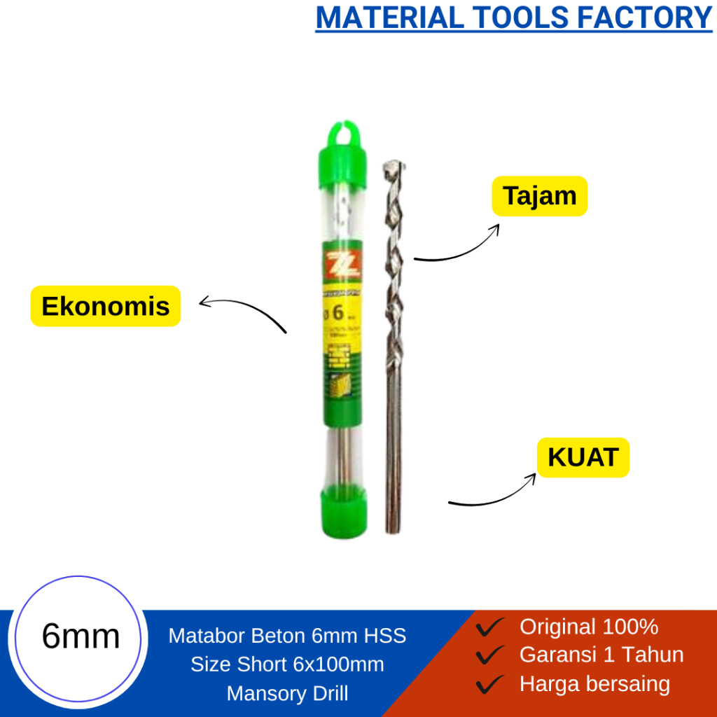 Mata bor Beton - Mata Bor - Mata Bor Multifungsi - Mansory Drill short - matabor beton - mata bor ka