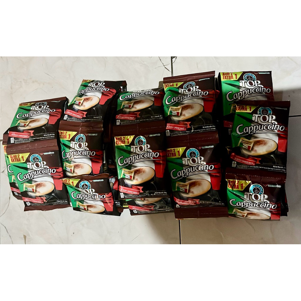 

Top cappucino 1 renteng isi 15 sachet