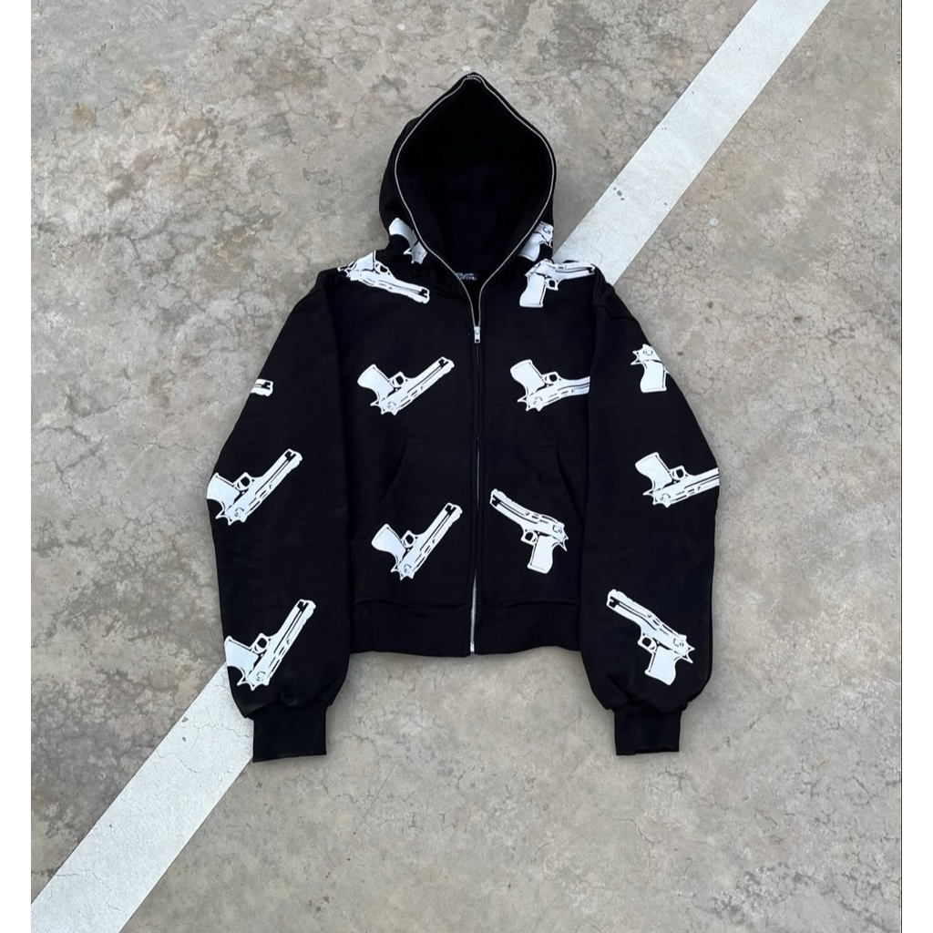 ZIPPER HOODIE VANE GLOCK BLACK
