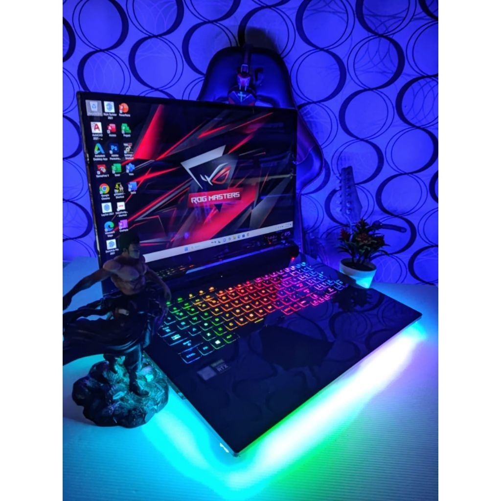 Laptop Gaming ASUS R9G STRIX 17 CORE I7 RAM 64/1TERA SSD DUAL VGA NVIDIA RTX SIAP PAKAI COD