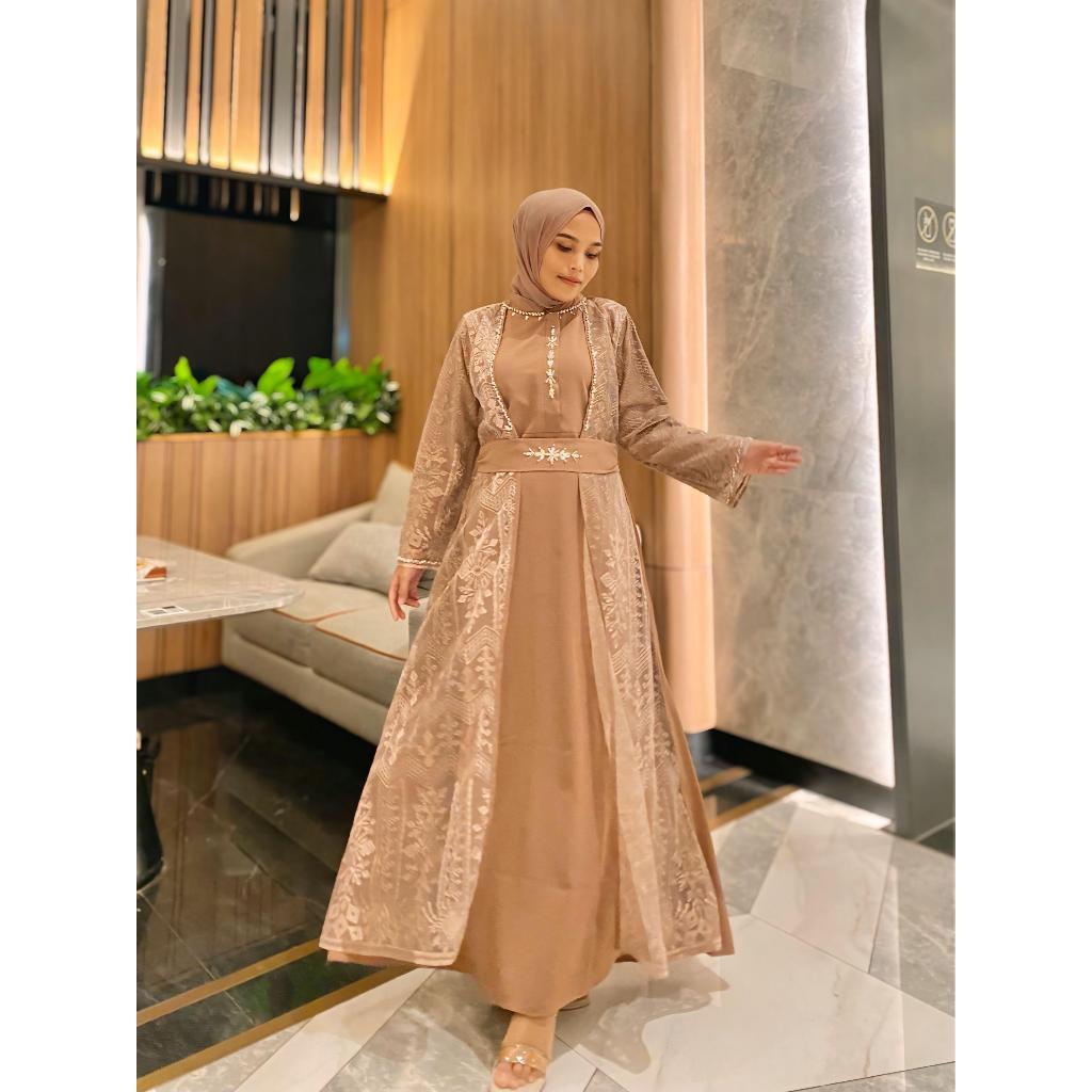 ZAHIRA Dress tulle garden mix marbella anti UV PREMIUM ORIGINAL by Arsyakayla pakaian gamis muslim w