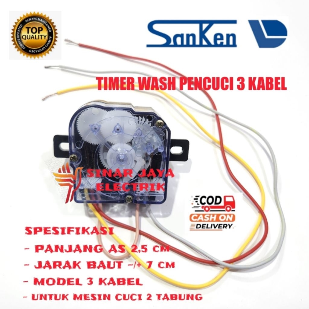 TIMER WASH MESIN CUCI SANKEN 2 TABUNG 3 KABEL / TIMER MESIN CUCI SANKEN