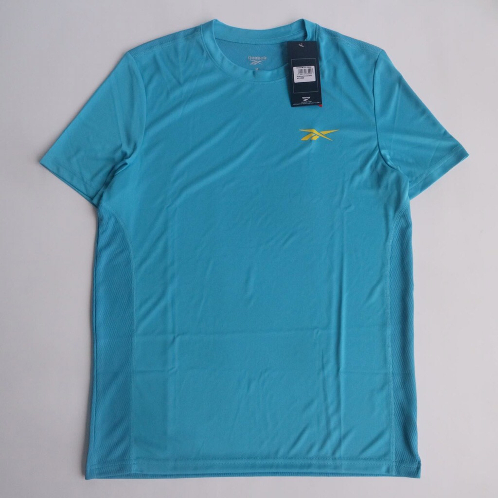(New) Reebok Men Running T-Shirt - Blue/Yellow