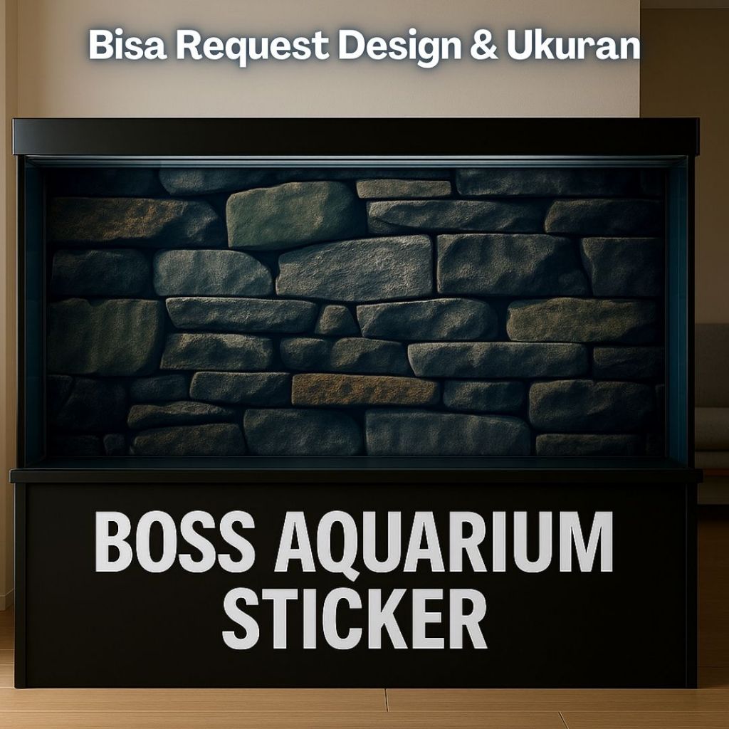 Boss Background Aquarium Wallpaper Aquarium Bebatuan 3D