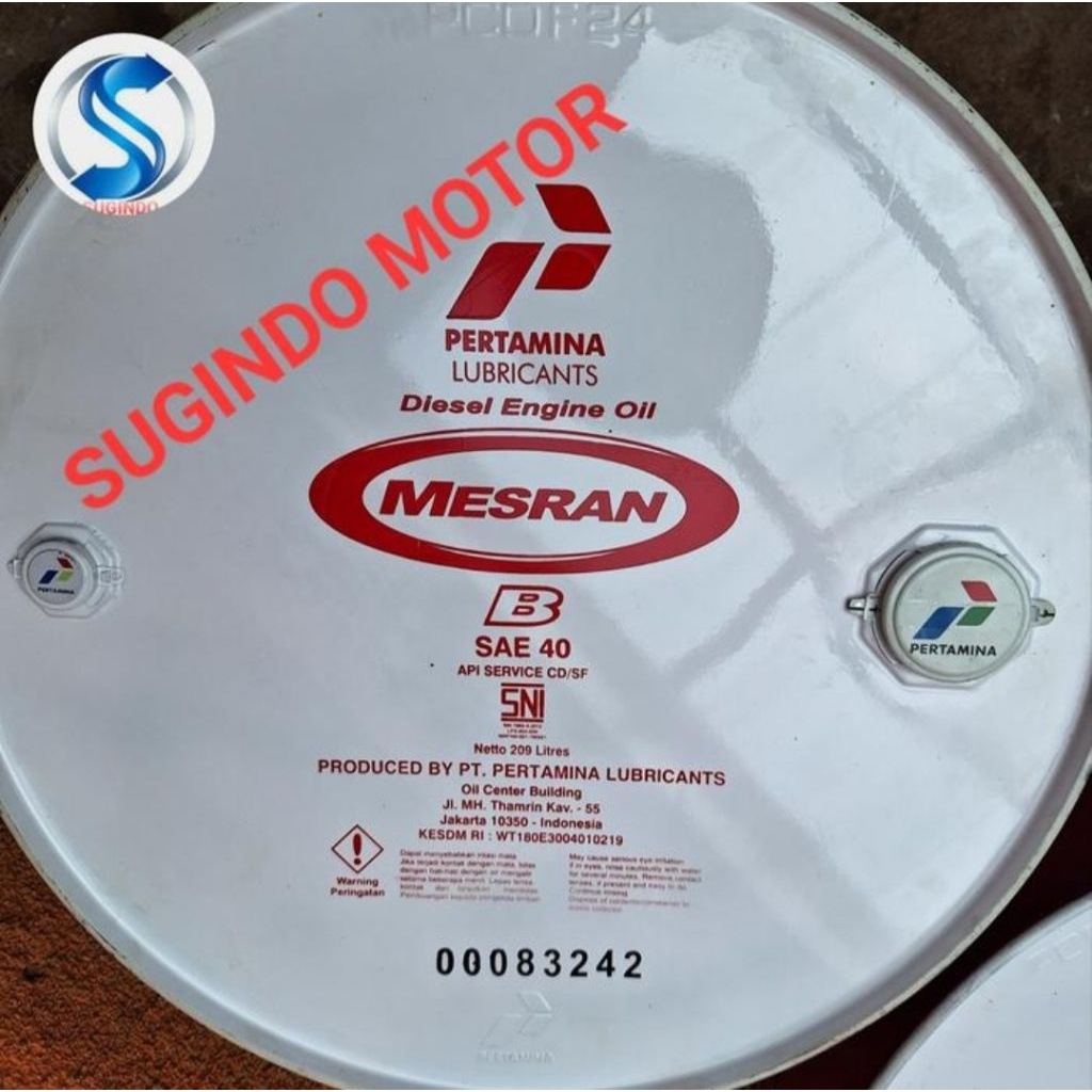 OLI PERTAMINA MESRAN B40 OLI DIESEL Api CD/CF Drum 209L