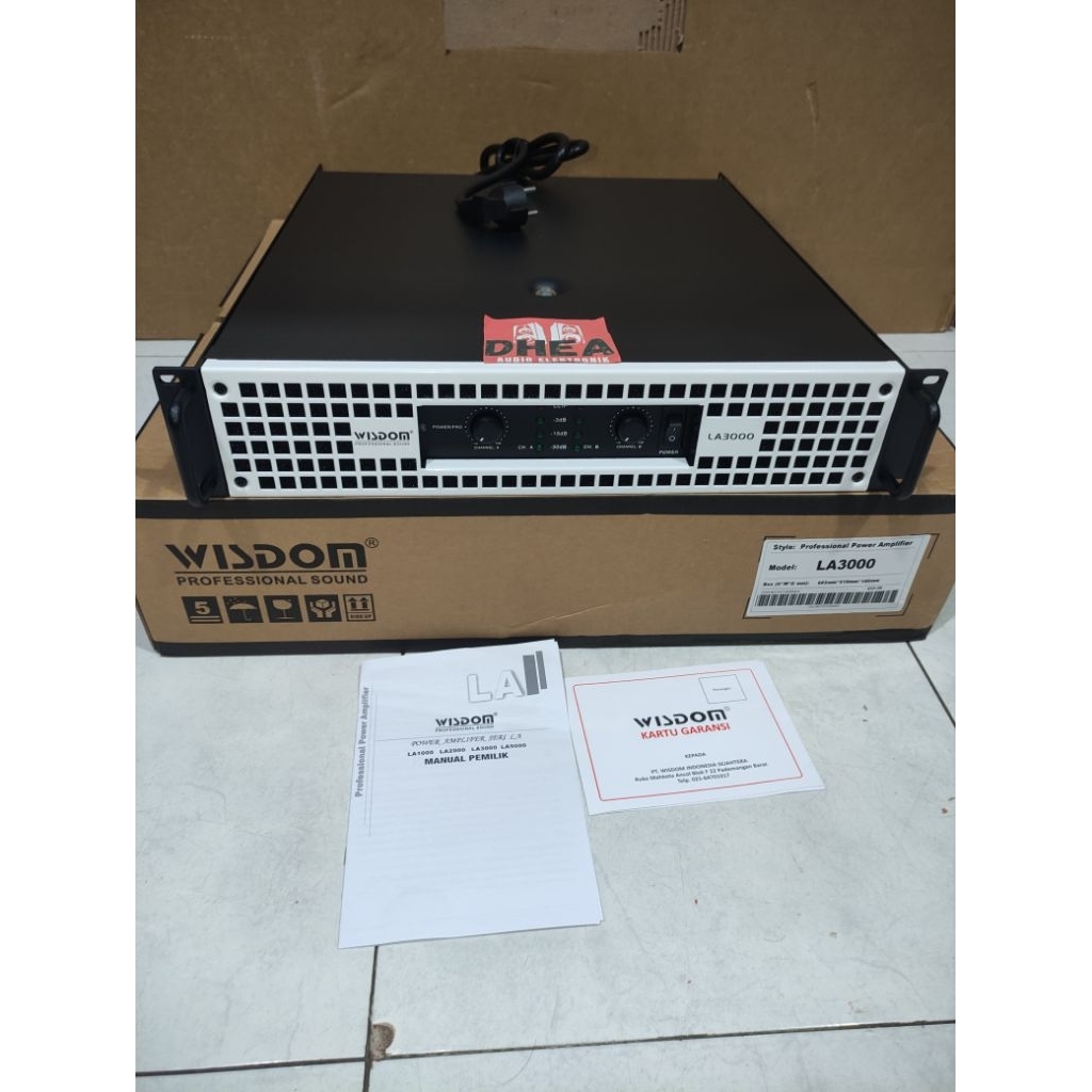 POWER AMPLIFIER WISDOM LA3000 2 X 1000 WATT LA-3000 original garansi resmi Class H panel 2U sudah ad