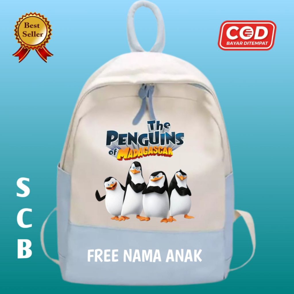 Tas Ransel Anak sekolah SD PAUD The PENGUINS of MADAGASCAR
