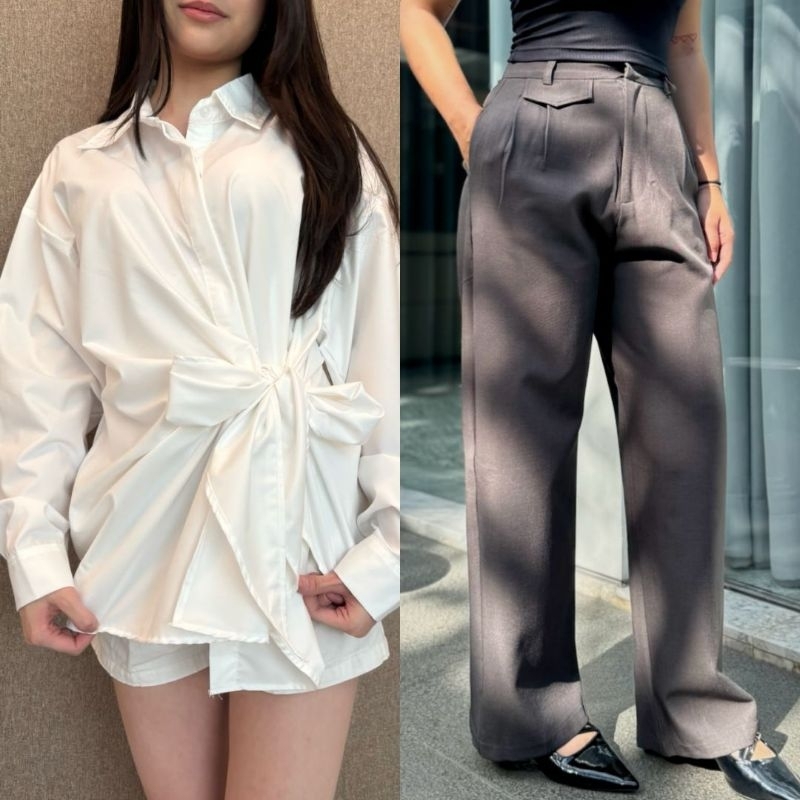 DIVINE - Bundling Cielo Shirt + Maeve Pants - Kemeja + Kulot - kemeja pita - kemeja lucu - kemeja ka