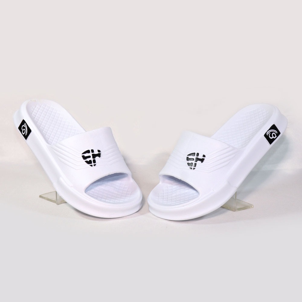 Dulux Sandal Anak laki-laki Slide Slop Putih - Hitam