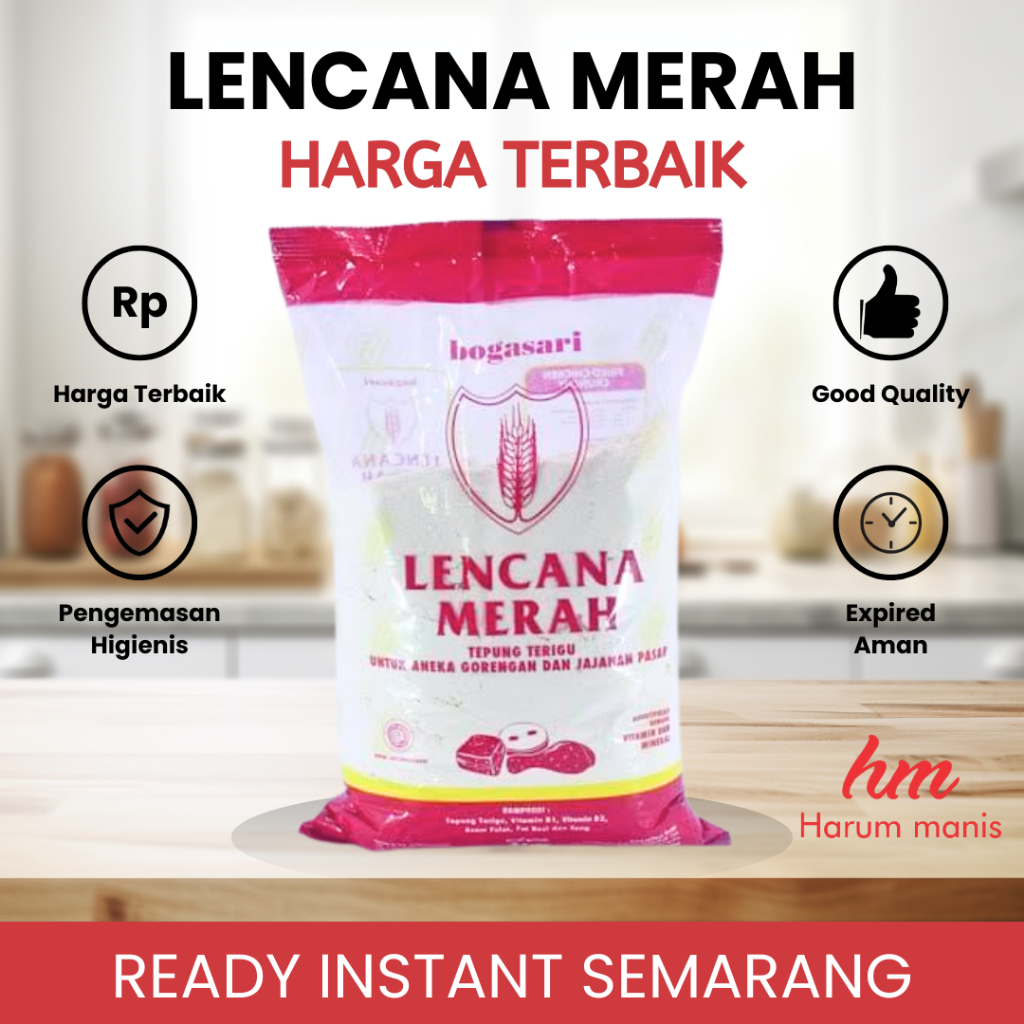 

Lencana Merah Tepung Terigu Bogasari 1kg Instant Semarang