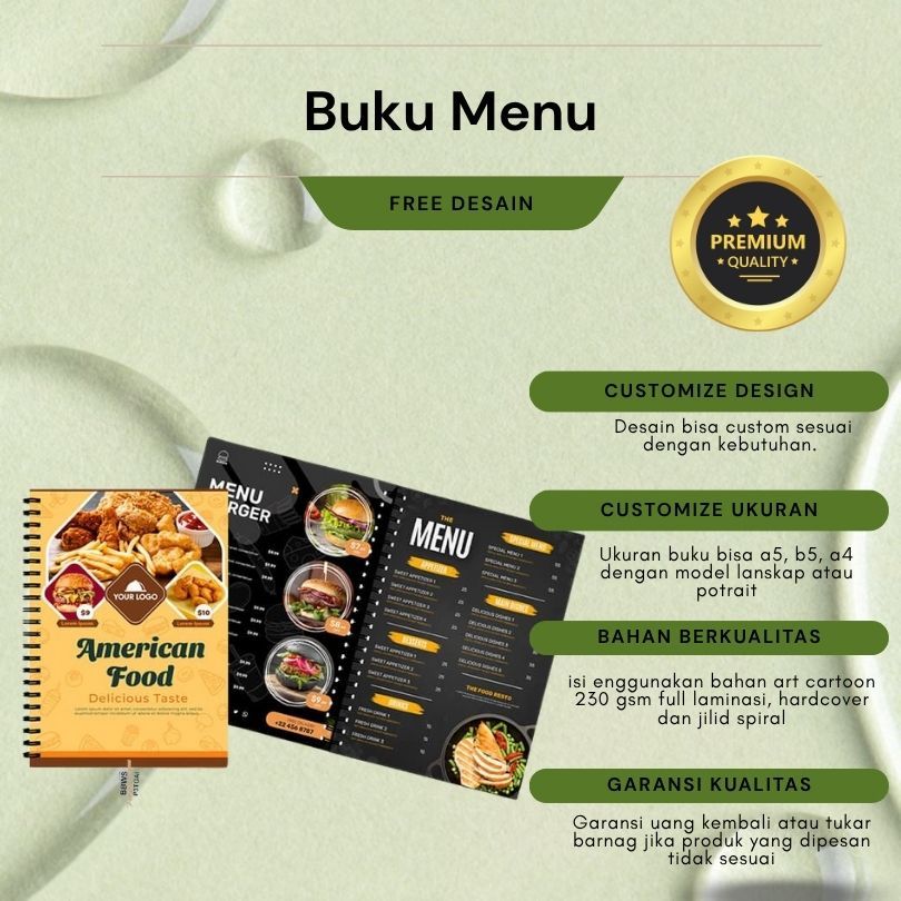 

Buku Daftar Menu / Katalog Produk Custom: Sajian Menggoda, Pelanggan Betah Ngiler!