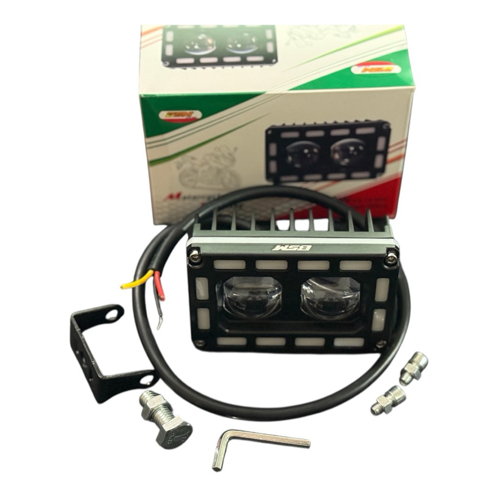 LAMPU TEMBAK SOROT SQL 2 LED KOTAK RGB LAMPU DEPAN SOROT RGB KOTAK PUTIH KUNING MOTOR MOBIL