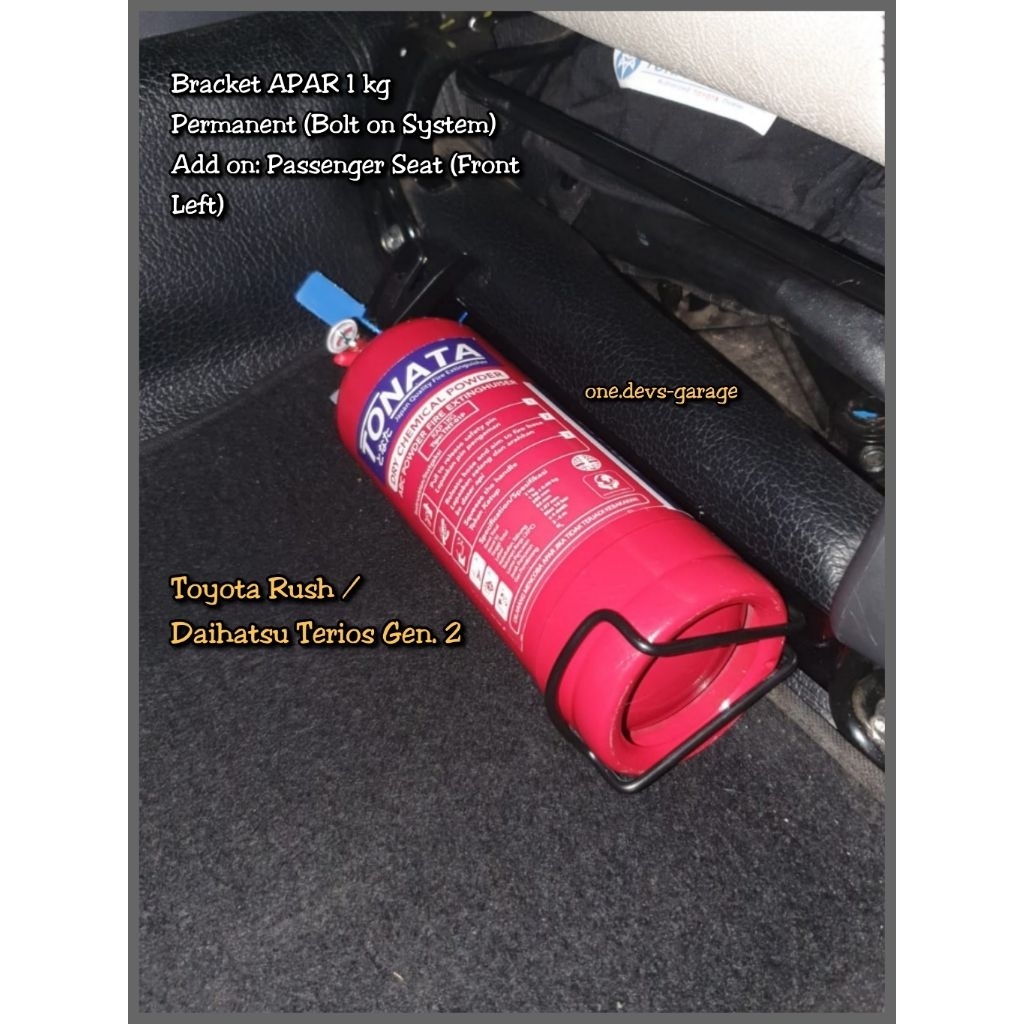 Bracket / Dudukan APAR di Kaki Jok Mobil Toyota Rush / Daihatsu Terios (2013-2018) Gen 2