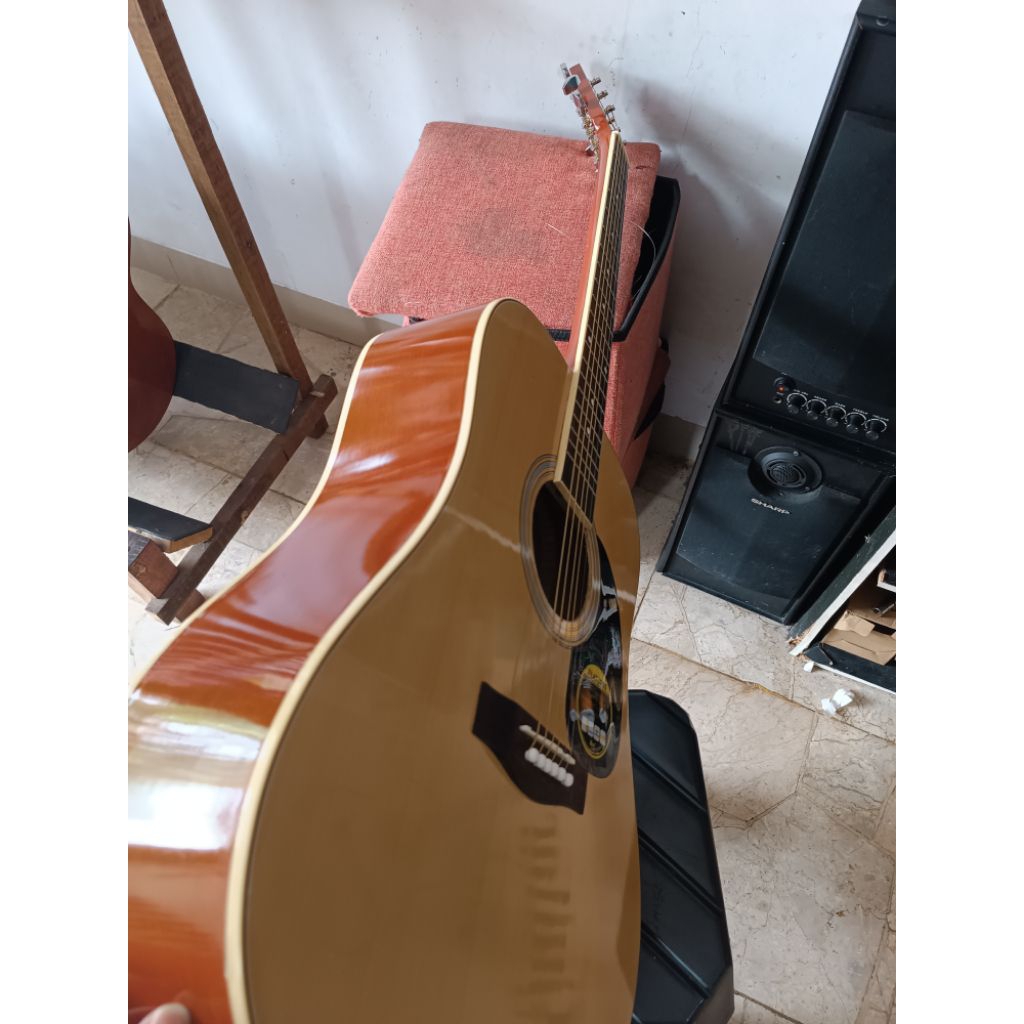 Gitar Akustik Cort Ad 810 Op custom warna Natural Tanam besi