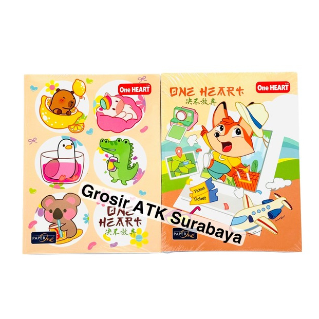 

( DAPAT 10 BUKU ) BUKU TULIS ONE HEART 38 / ( 1 PAK PACK ) Buku Catatan Sekolah ONE HEART 38 Lembar