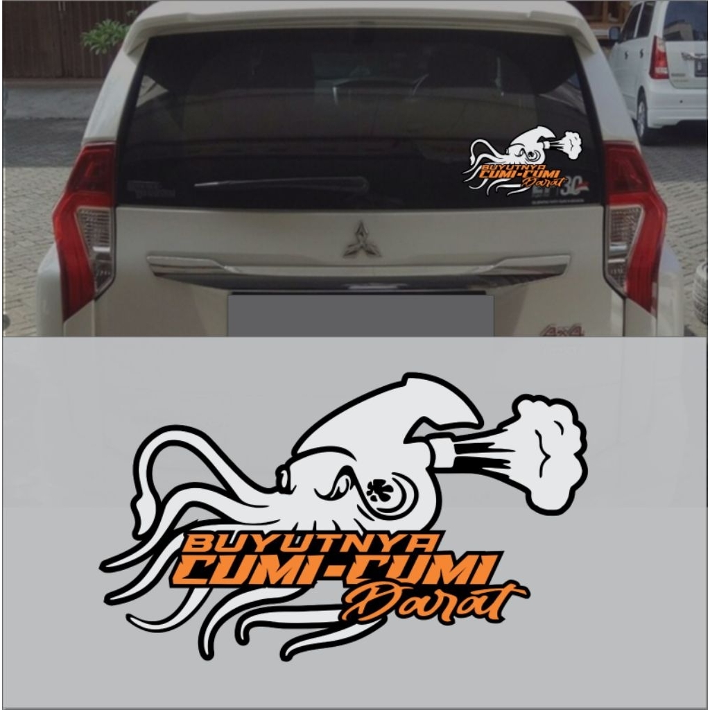 Sticker Cutting Buyutnya Cumi-cumi Darat | Stiker Racing Cumi Darat