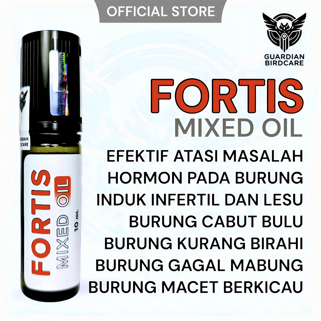 FORTIS OIL Suplemen Hormon untuk Burung Macet Berkicau dan Hormon Testosteron Burung