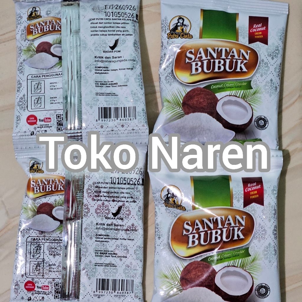 

SANTAN BUBUK PUTRI CINTA ECERAN CAP PUTRI CINTA ISI 13GR