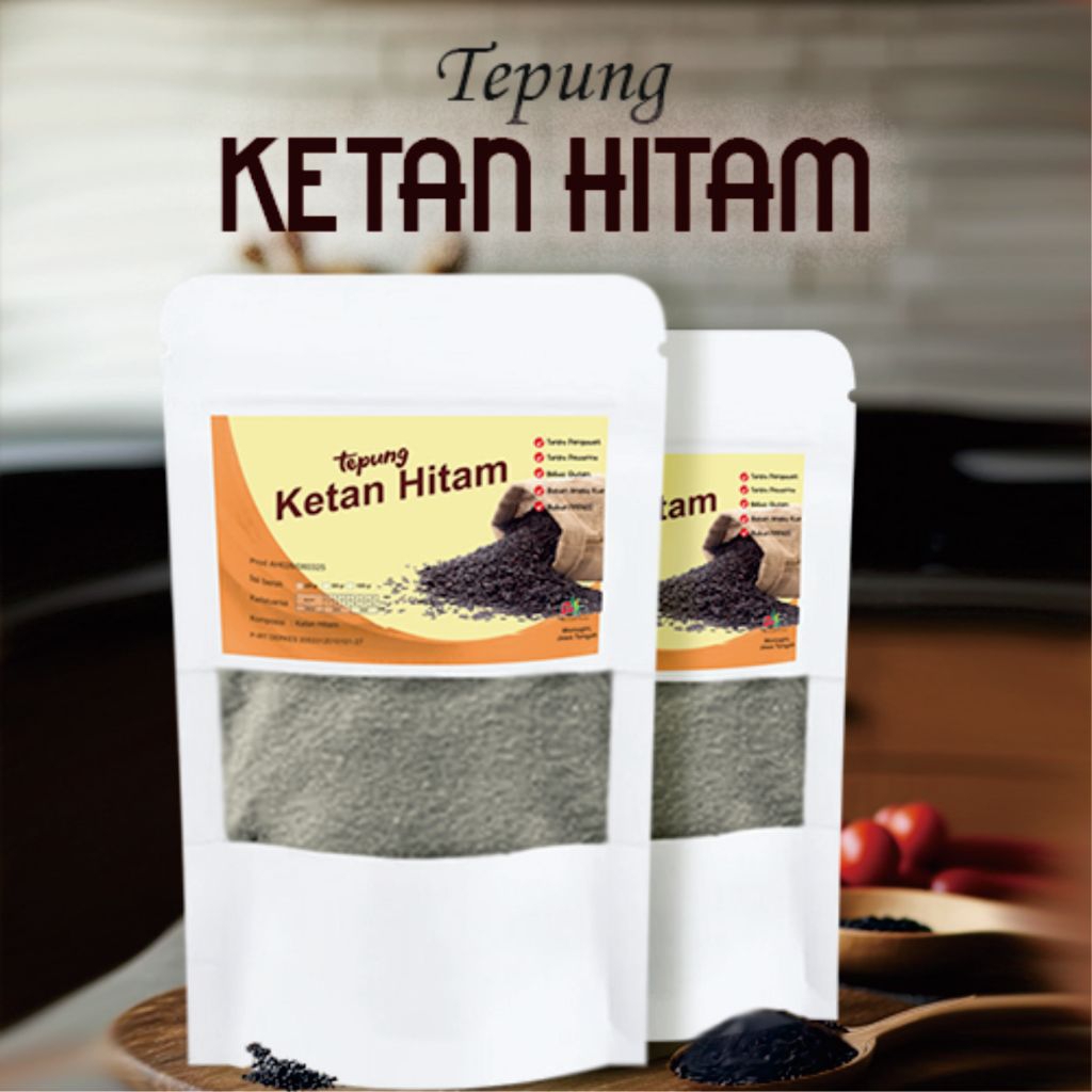 

tepung ketan hitam/ketan hitam/black rice flour/beras ketan hitam.