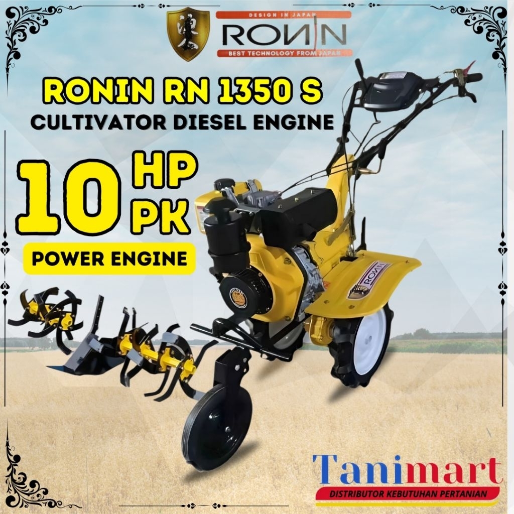 Cultivator Ronin 1350 Diesel 10 PK / Mesin Traktor Ronin 10 PK / Ronin 1350 S diesel / Mesin Bajak