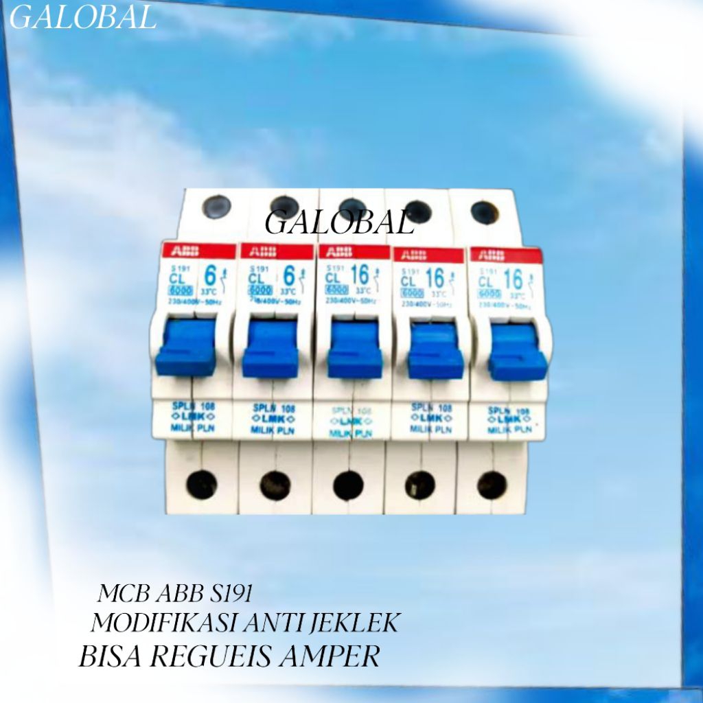 MCB ABB S 191 ANTI JEKLE BISA REGUEIS AMPER