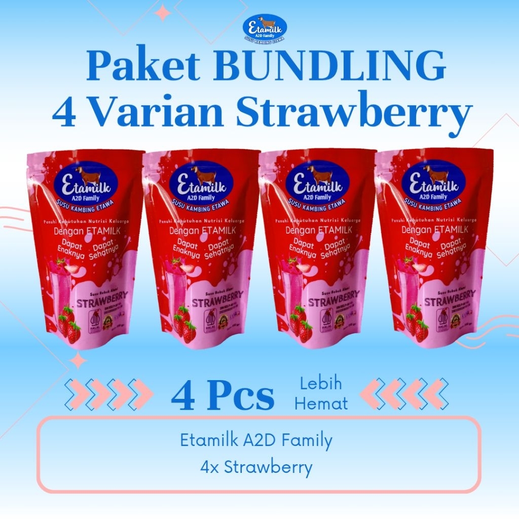 

Etamilk A2D Family Varian Strawberry Bundling 4pcs