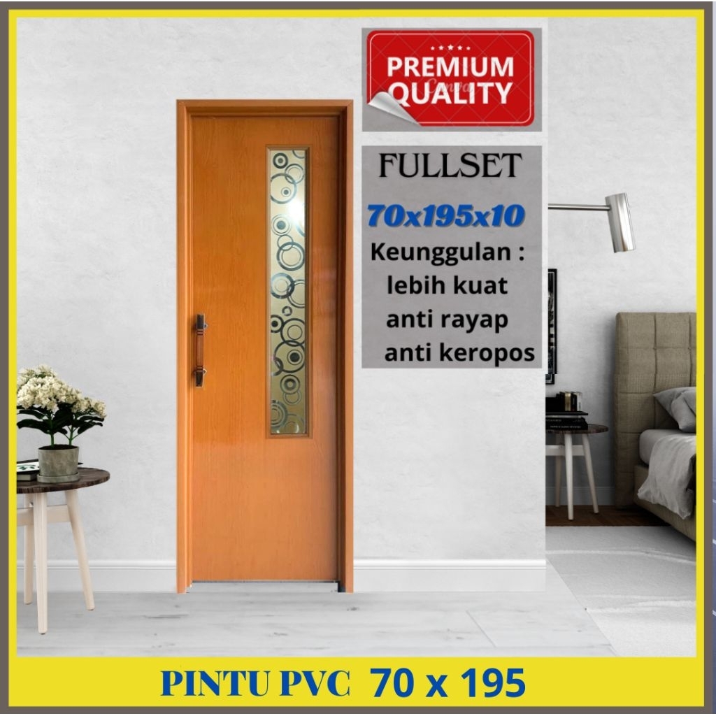 Pintu Kamar Mandi PVC Minimalis Premium