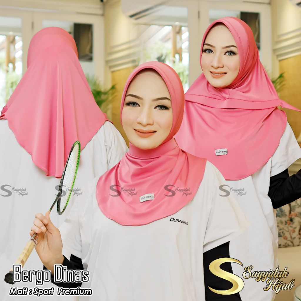 Hijab Sport Wanita Bergo Sport Bergo Tali