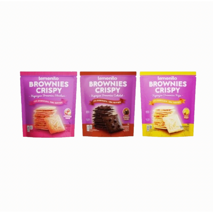 

Lemonilo Brownies Crispy 35gr - Keju / Chocochips / Strawberry Cheese