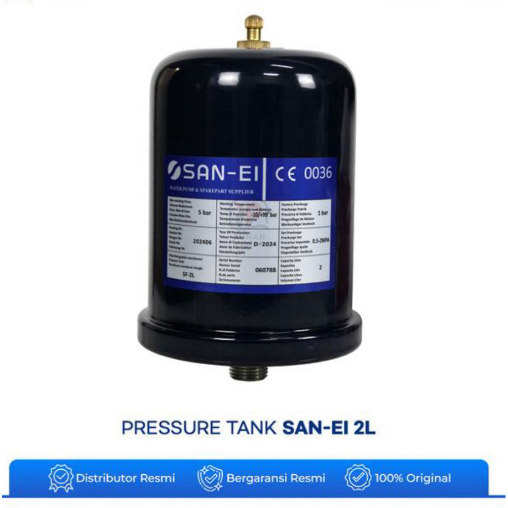 TABUNG SAN-EI 2 liter Pressure Tank SHIMIZU PS 135 E 130 BIT SHIMIZU PS 130BIT Membran Tabung SANYO 