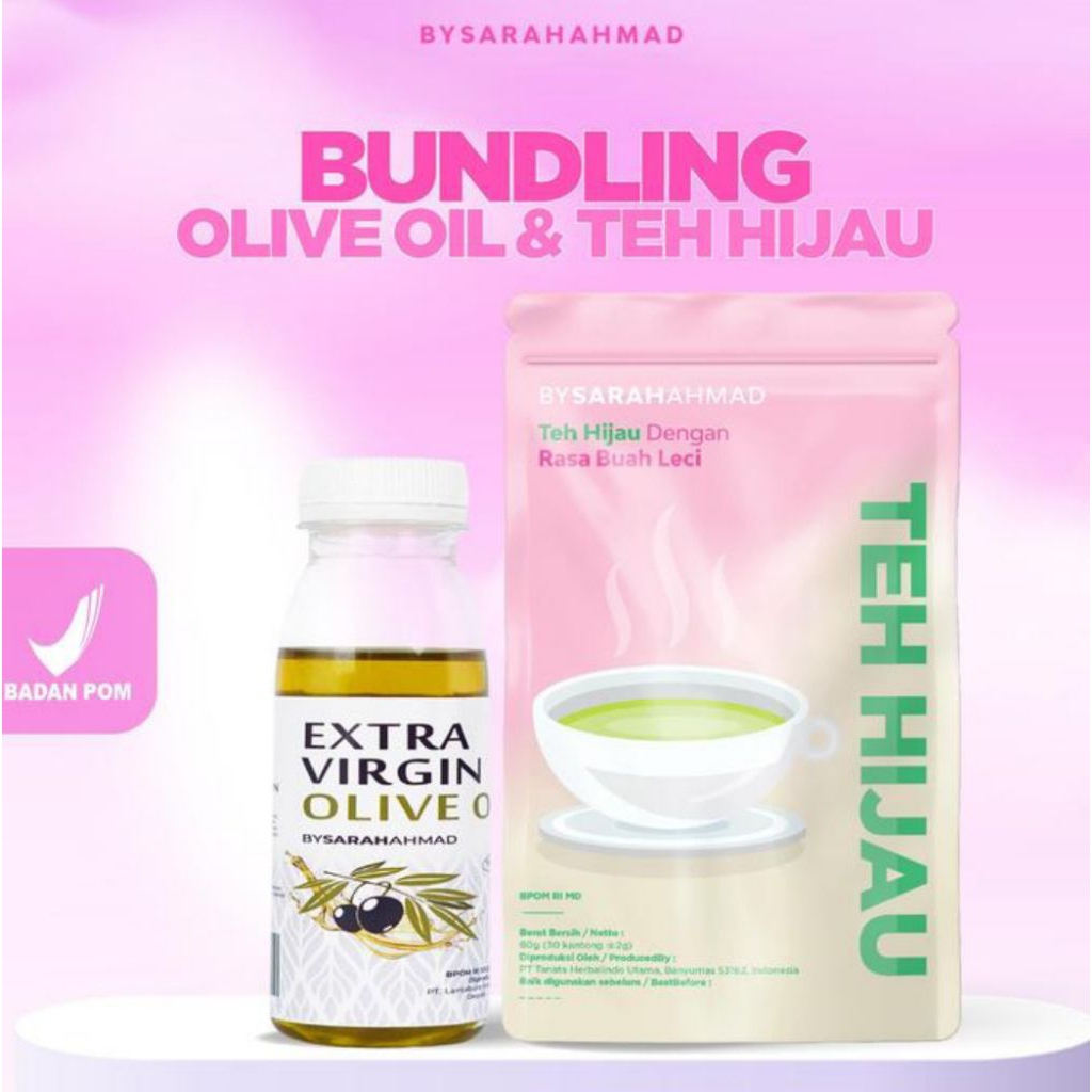 

OLIVE OIL DAN TEH HIJAU BY SARAH AHMAD TEH HIJAU RASA LECI BYSARAHAHMAD TEH DIET PELANGSING BY SARAH AHMAD