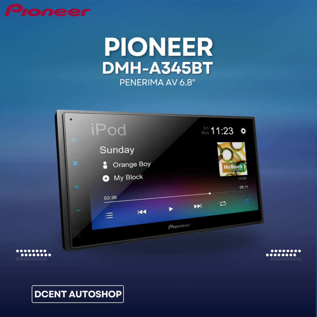 Headunit Android Mobil - Headunit Android 2Din Pioneer DMH-A345BT - 6.8 Inch - VGA Multimedia With M