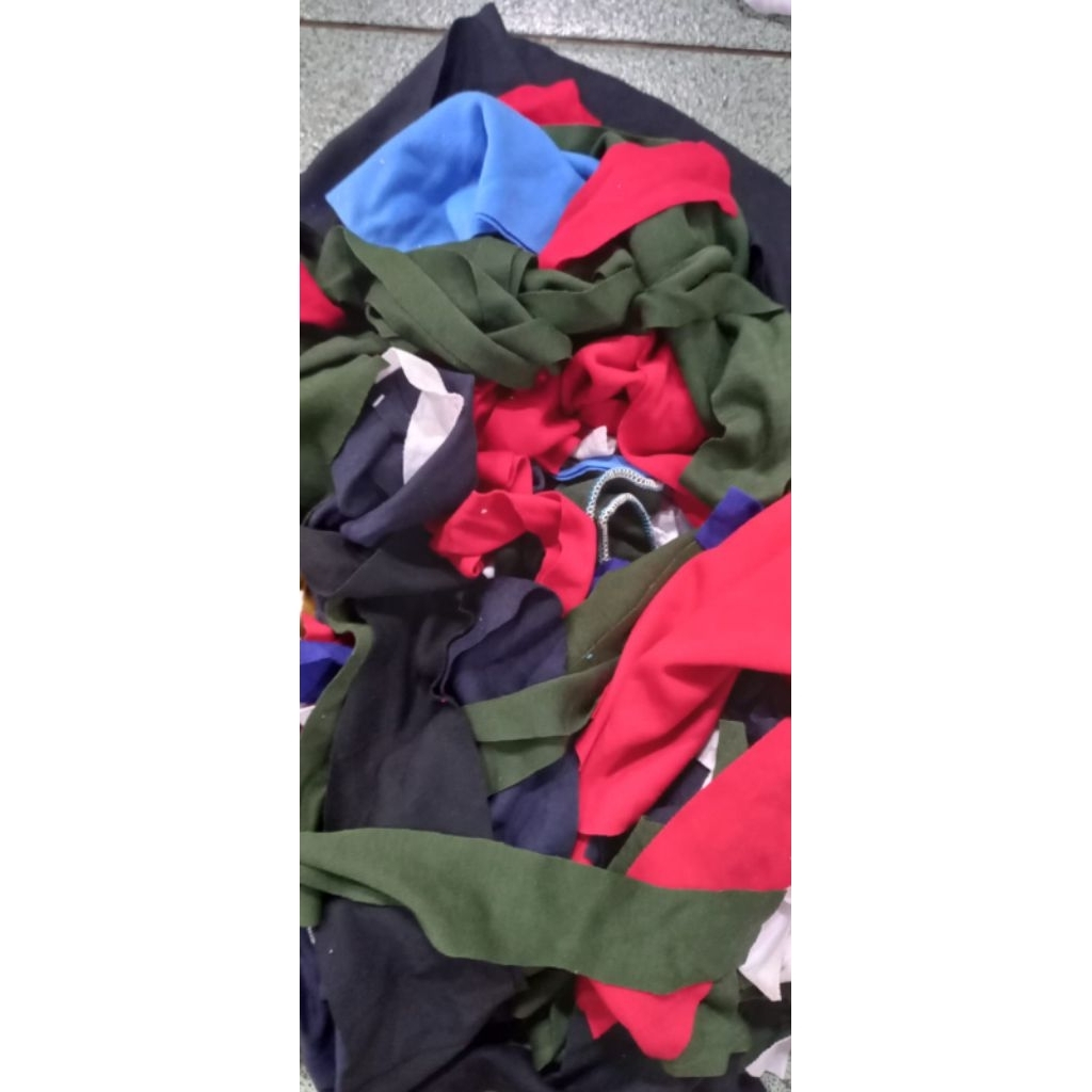 Kain Kaos Perca Kecil Kiloan -Kain Lap Menyerap Air- potongan kain majun