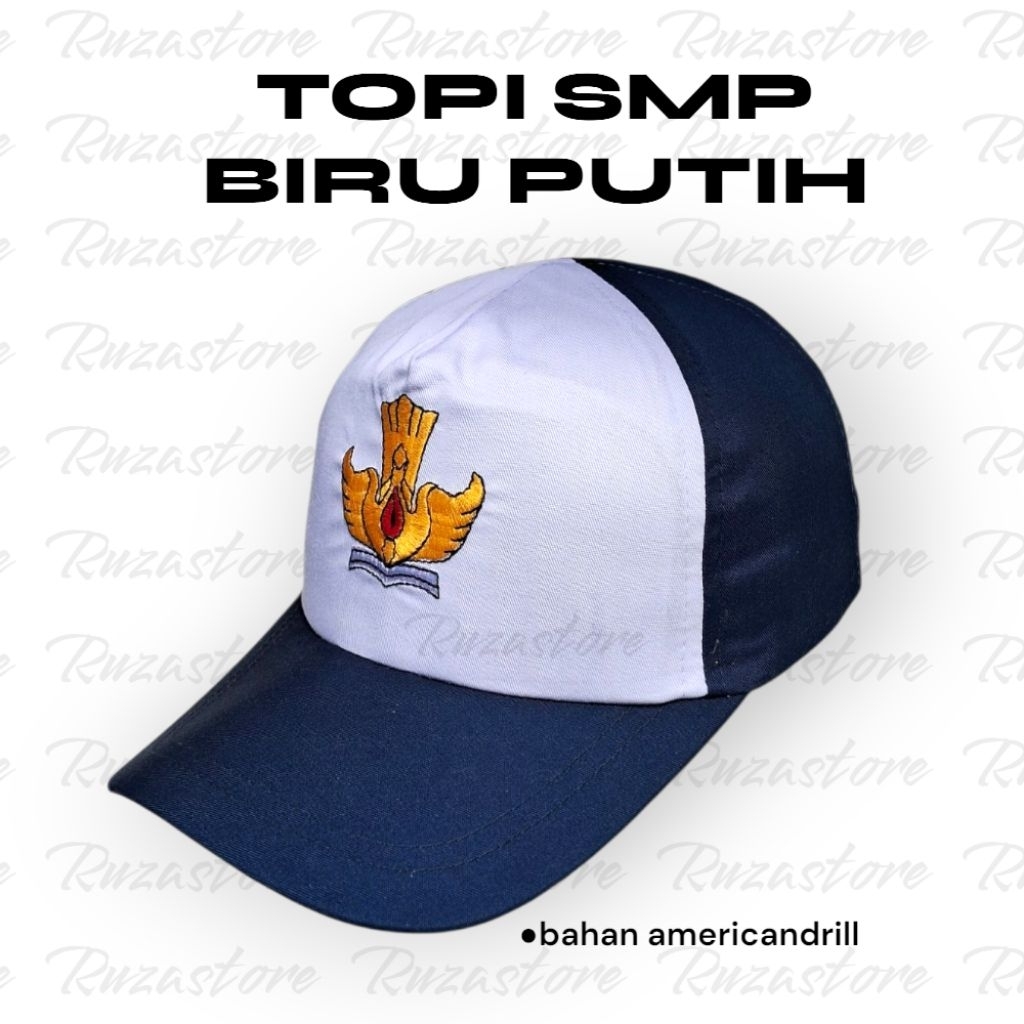 TOPI SMP BIRU PUTIH