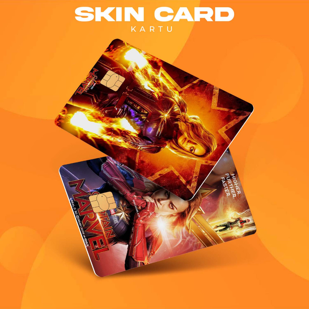 [BM Skin Card] Captain Marvel ||  Garskin | Cover ATM / E - Money / Flazz - Anti Air