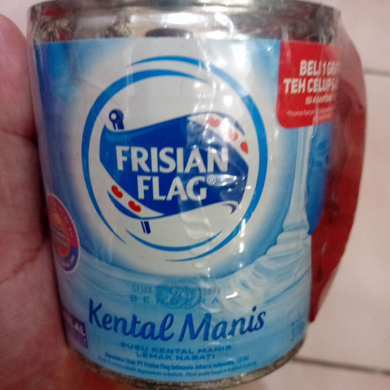 

Frisian Flag Bendera Kaleng Kental Manis 370gr Bonus Gratis Teh Celup Sachet