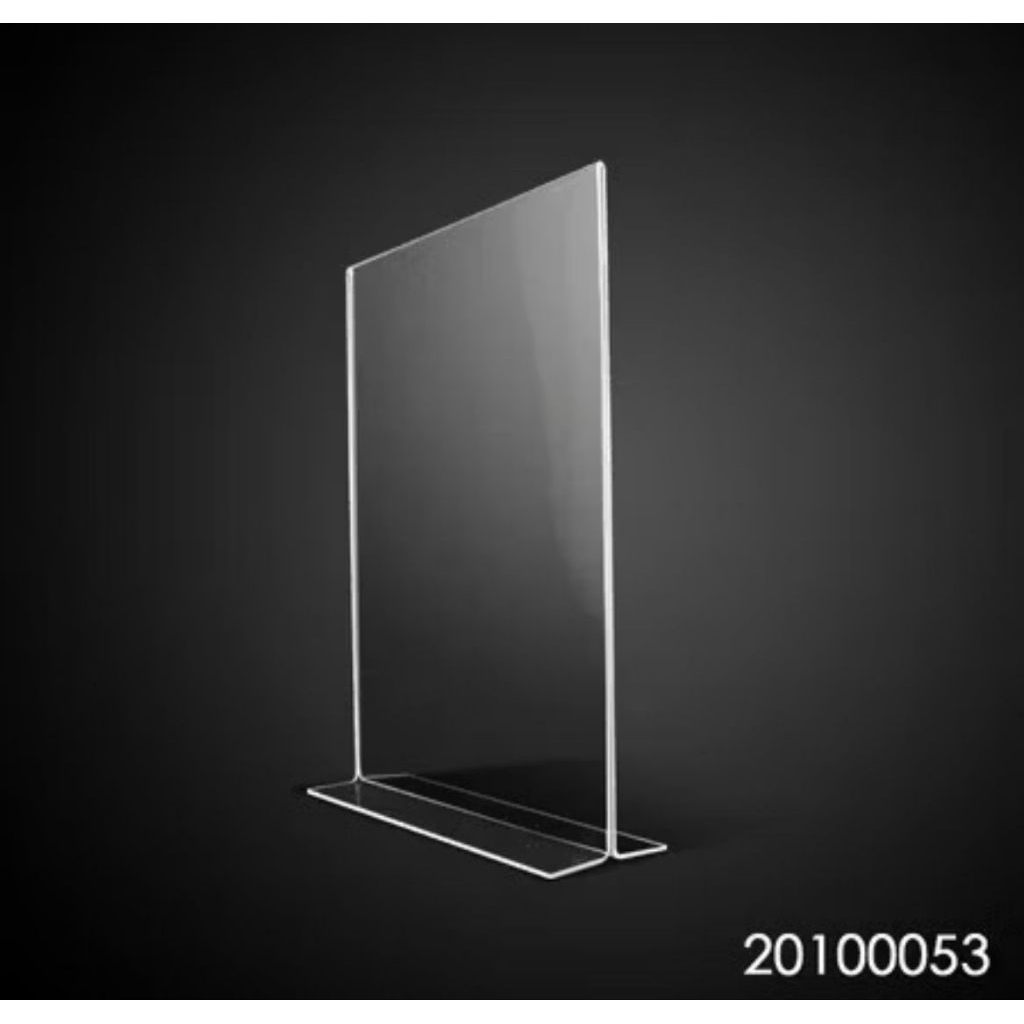 

Tempat brosur akrilik B5 / Tent card akrilik / Tent holder akrilik / Tent Qris Barcode