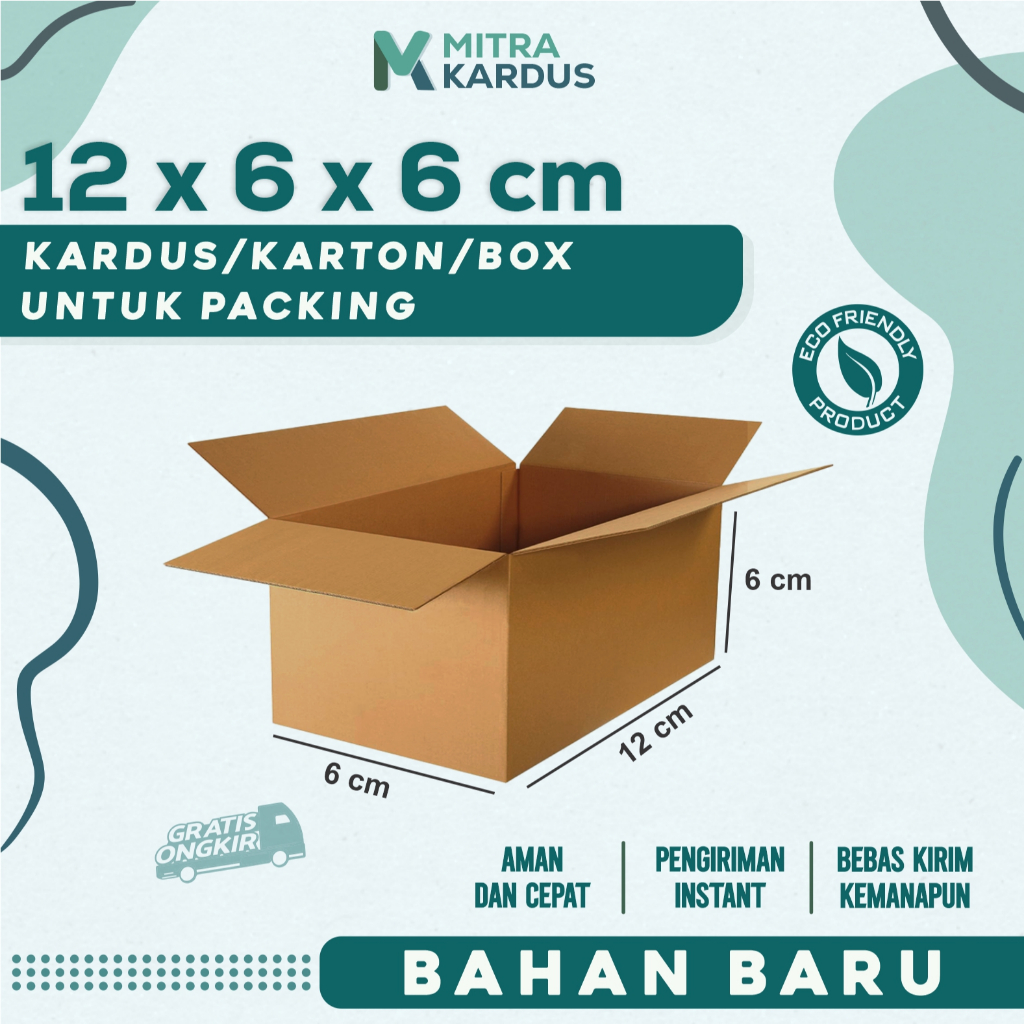

kardus packing 12x6x6 cm / box karton corrugated single wall premium / Box Packing packing online