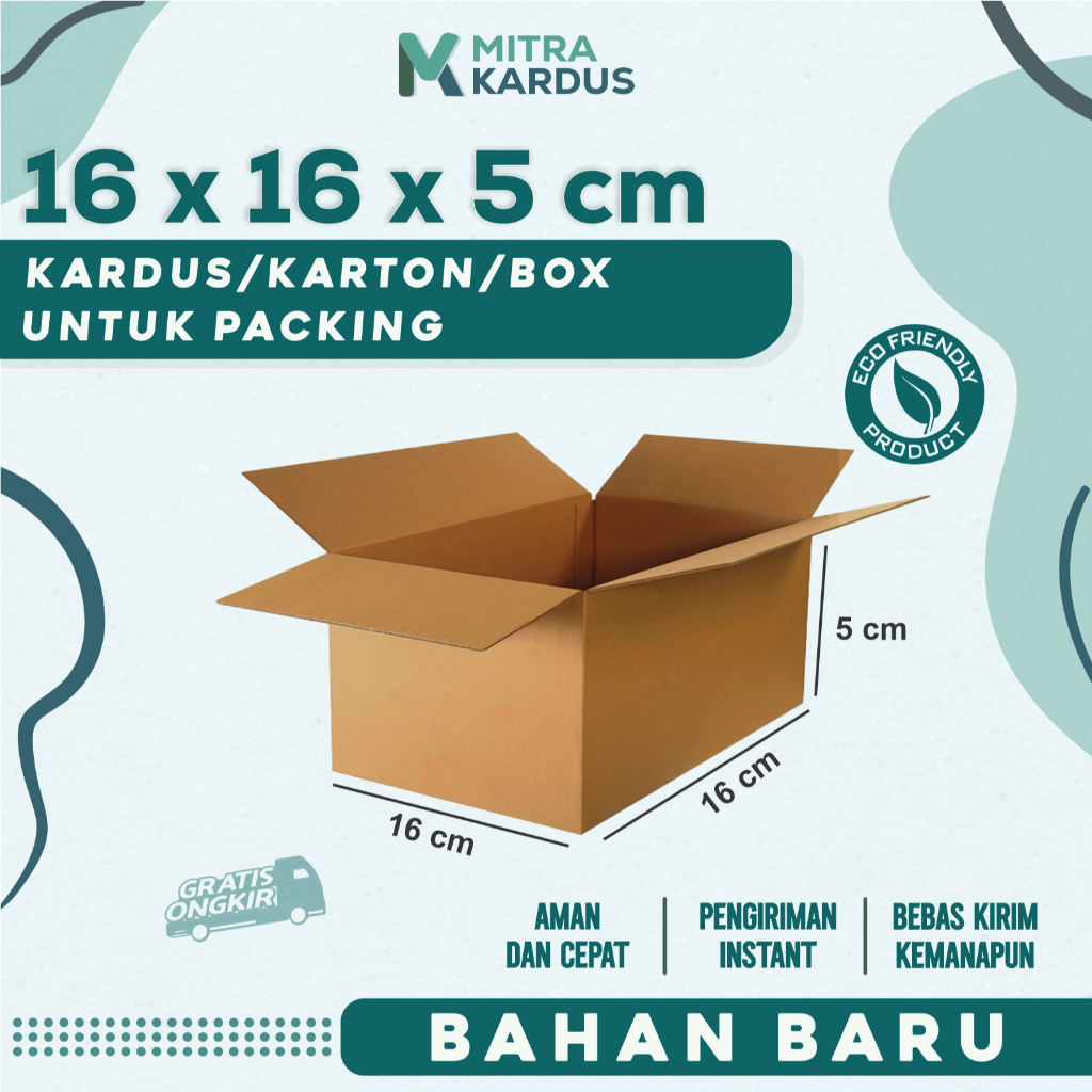 

kardus packing 16x16x5 cm / box karton corrugated single wall premium / Box Packing packing online