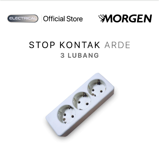 Morgen Stop Kontak MG-7103 3 Lubang Arde