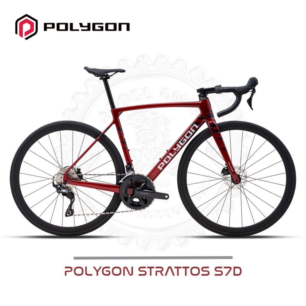 Sepeda Roadbike Polygon Strattos S7D RED 2 x 12 Speed 700c